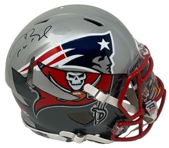 Tom Brady Autographed Patriots / Bucs Mashup Authentic Helmet Fanatics Le 12/12 - £7,818.75 GBP