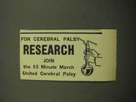 1960 United Cerebral Palsy Advertisement - join the 53 minute march - £11.71 GBP