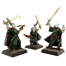 WFB Dark Elf Shades 3x Hand Painted Miniature Metal Elves Rogue Ranger DnD - $95.00