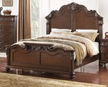 King Size Wooden Bed In Dark Cherry Finish - $1,760.99