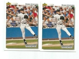 Two (2) Robin Ventura (Chicago White Sox) 1992 Upper Deck Cards #263 - £2.33 GBP