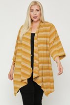 Kimono Style Striped Cardigan - $14.43