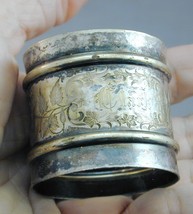 Victorian Silver Plate Napkin Ring CLARK Ornately Engraved - £15.73 GBP