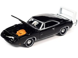 1969 Dodge Charger Daytona Black with White Tail Stripe &quot;MCACN (Muscle C... - £15.18 GBP