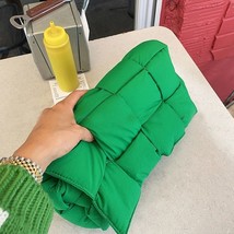 Woven Cotton Women Shoulder Bag Designer Padded Space Crossbody Bags for Women B - £41.85 GBP