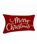 Christmas Pillow Covers Decorations Red Merry Christmas Farmhouse Throw ... - $420.14 MXN
