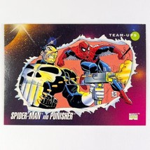 Spider-Man Punisher Marvel Impel 1992 Team-Ups Card #73 Series 3 MCU Comic Book - £1.55 GBP
