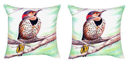 Pair of Betsy Drake Flicker No Cord Pillows 18 Inch X 18 Inch - £63.28 GBP