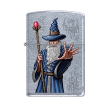 Zippo Lighter - Wizard with Staff Street Chrome - 853217 - $26.96