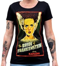 Lowbrow Art Frankenstein Bride Movie Poster Black Tee T-shirt S-M-L-XL-XXL NWT - $27.87