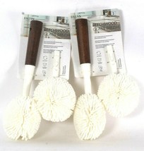 2 BKLYN Steel Co Essential Collection 2 Pc Set Beechwood Glass Brush