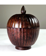 Tibetan Metal Kalasa Jar Melon Form Vintage Tibetan Lidded container 7in - $40.00