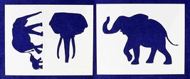 Elephant Stencils -2 pc Set-Mylar 14mil - Painting/Crafts/Templates - £21.01 GBP