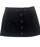 GAP Mini Skirt Eco Friendly Wool Blend Sz2 Flirty Gothgirl Black Emo But... - $34.65