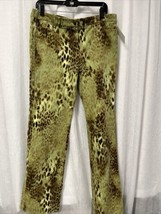 Carlisle Women&#39;s Pants Green Animal Print Size 12 - £46.69 GBP