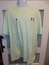 Under Armour Light Green SS Loose Fit Solid Shirt Size XXL Men's NEW - $22.50