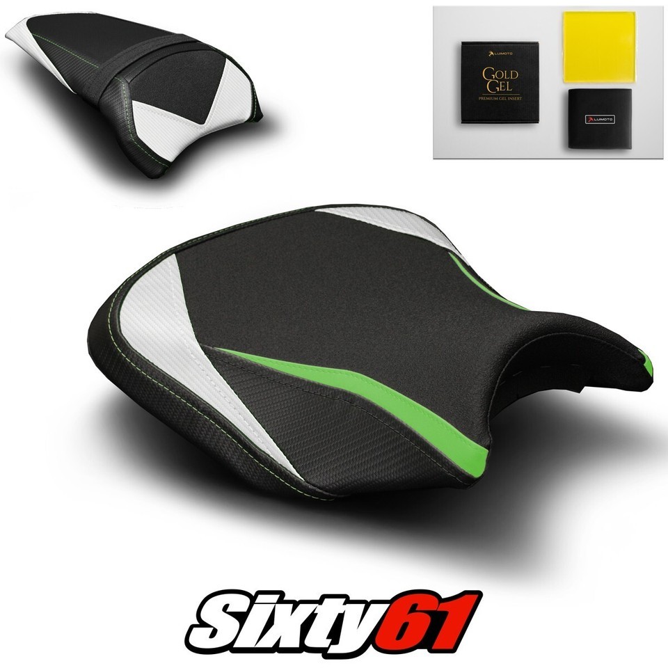 Kawasaki Ninja 650 Seat Covers and Gel 2017-2023 2024 White Luimoto Tec-... - $341.57