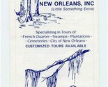 Lagniappe Tours of New Orleans Brochure with Plantation Country Map - $15.84