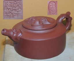 Vintage 2&quot; Yixing Zisha Teapot Water Buffalo Vintage Chinese or Japanese... - $35.99