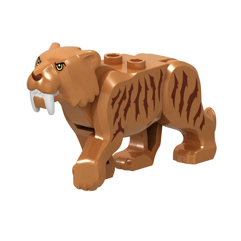 Play Animal Model Tiger Three-Headed Dog Elephant Aembly Building Blocks Educati - £23.29 GBP