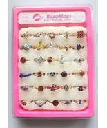 Vintage 30 Fancy Rings Pink Display Gumball Vending Machine Display - £27.16 GBP