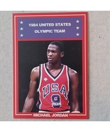 1984 Michael Jordan USA Olympic Team Member Red Border RC Rookie Card Bulls - $2,648.96 MXN