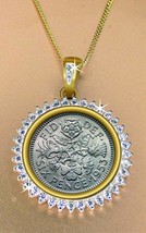 Queen Elizabeth II 1953 Sixpence Coin Necklace - £59.94 GBP