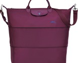 Longchamp Club Expandable Le Pliage Nylon Travel Bag Duffel Tote ~NIP~ Plum - £196.01 GBP