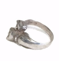 Vintage Sterling Silver Cat Ring Size 5.75 - £30.21 GBP