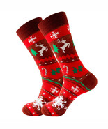 Anysox 5 Pairs Red Black Size 5-13 Socks Crystal Silk Tide Santa Claus W... - $49.25 CAD