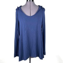 Green Tea Hooded Top Long-Sleeve Tunic Scoop-Neck Sz. M - $369.07 MXN