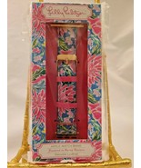 LILLY PULITZER Apple Watch Band Genuine Leather Fits 38mm, 40mm Smartwat... - £39.32 GBP