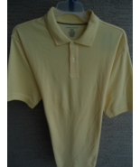 Saddlebred Polo Shirt L Classic Cotton Blend Pique Knit  S/S  YELLOW - £14.23 GBP