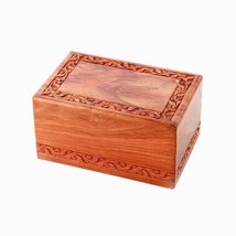 Large/Adult 200 Cubic Inch Rosewood Tree Border Funeral Cremation Urn for Ashes - £102.00 GBP
