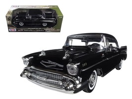 1957 Chevrolet Bel Air Hardtop Black &quot;Timeless Classics&quot; 1/18 Diecast Model Car - £52.16 GBP