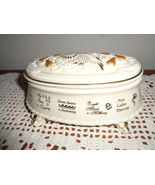 LENOX 12 Days Of Christmas Music Box Fine Cream China 2000 Gold Trim - $99.00