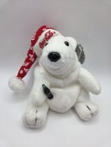 Coca Cola Coke White Night Cap Polar Bear Bean Bag Stuffed Animal Plush ... - $5.17