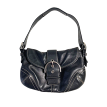 Coach Micro Purse Small Black Leather Logo Lining Soho Hobo Buckle Vinta... - £105.54 GBP