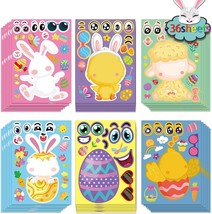 36 Sheet Easter Stickers for Kids Easter Basket Stuffers Make a Face Eas... - $20.95