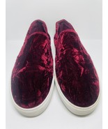 Crown &amp; Ivy Suzelle Ladies Deep Magenta Velvet Fashion Sneakers Women’s ... - $20.33