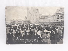 Atlantic City Boardwalk Marlborough Blenheim RPPC Postcard 1907 Edwardian Hats - £15.40 GBP