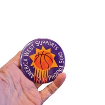 America West Airlines Phoenix Suns Pin Pinback Vtg 3”D Free Shipping - £8.69 GBP