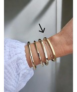 Hammered Bracelet-Open Cuff Bangle-14K Gold Bangle Bracelet-Statement Bracelet - $589.00 - $689.00