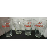 Coca-Cola Coke Vintage Bell Shaped Glasses 3x Small 5&quot; Tall &amp; 1 x Clear ... - £15.70 GBP