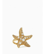 Kate Spade Sea Star Gold Plate Pearl Starfish Statement Cocktail Ring Cr... - £54.49 GBP
