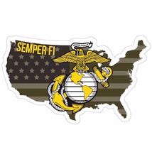 US Marines Semper Fi America USA Auto Car Window Vinyl Decal Sticker - $3.95
