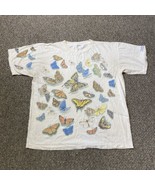 Vtg 90s Fruit of the Loom T Shirt LG 1998 Peter Kull Butterflies Houston - £23.17 GBP