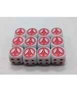 (12) Robotech RPG Tactics Faction Dice White With Gold Pips - $405.45 MXN