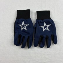 Dallas Cowboys NFL Gloves Warm Textured Grips Blue Black Star Logo  - £15.24 GBP