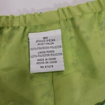 Elastic Waist RN#67473 Women's Green Floral Rear Zipper & Slit Skirt 18W (36×36) image 3